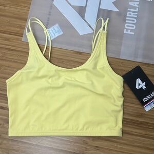 NWT FOURLAPS POISE LONGLINE BRA IN BANANA